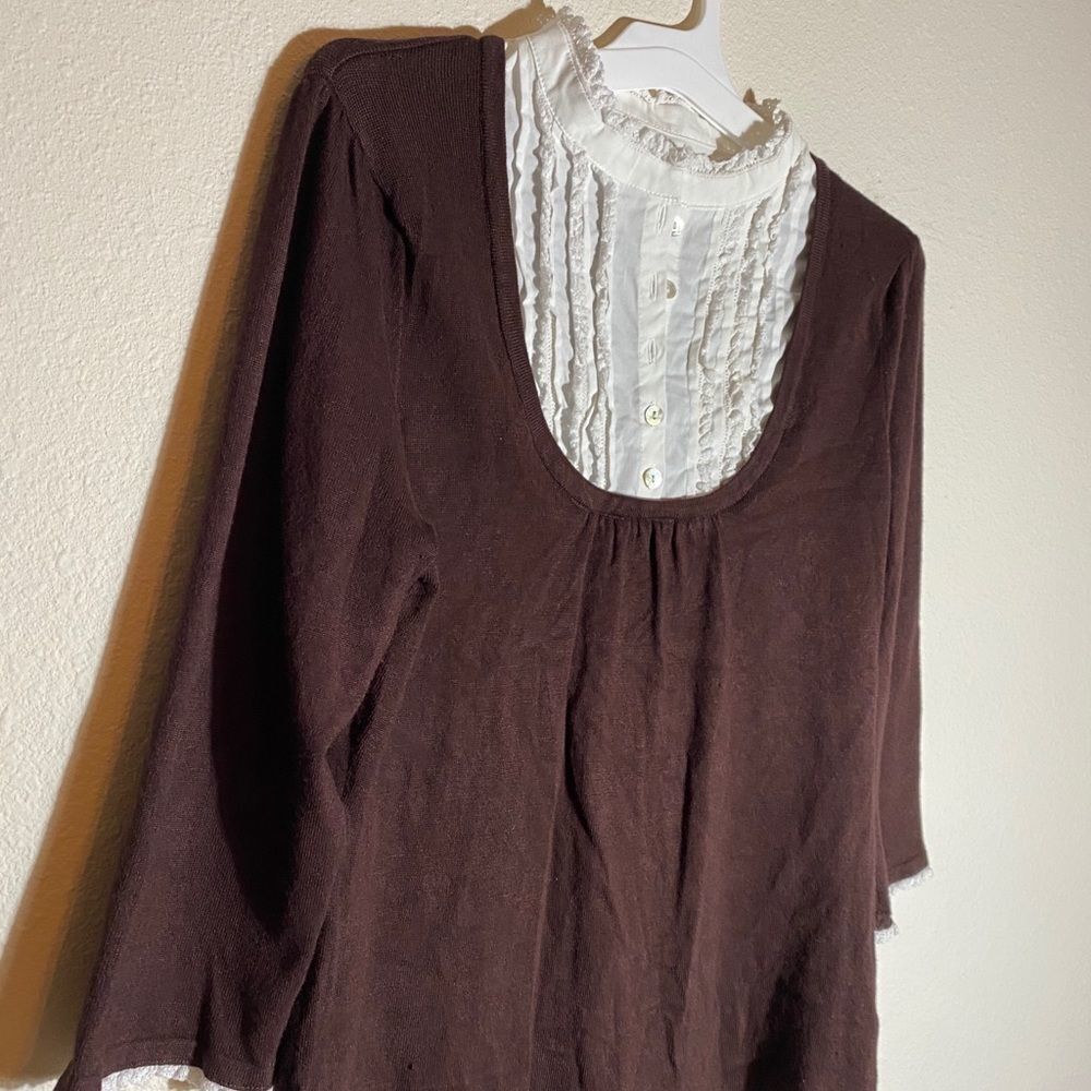 Notations Layered‎ Sweater - Picture 6 of 9